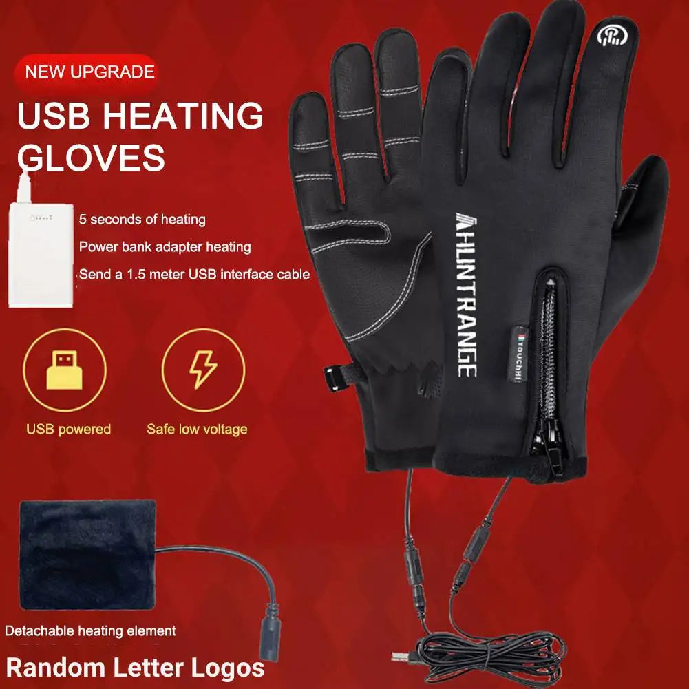 Electric Heated Hand Warmer Winter Warm Heated Motorcycle Gloves