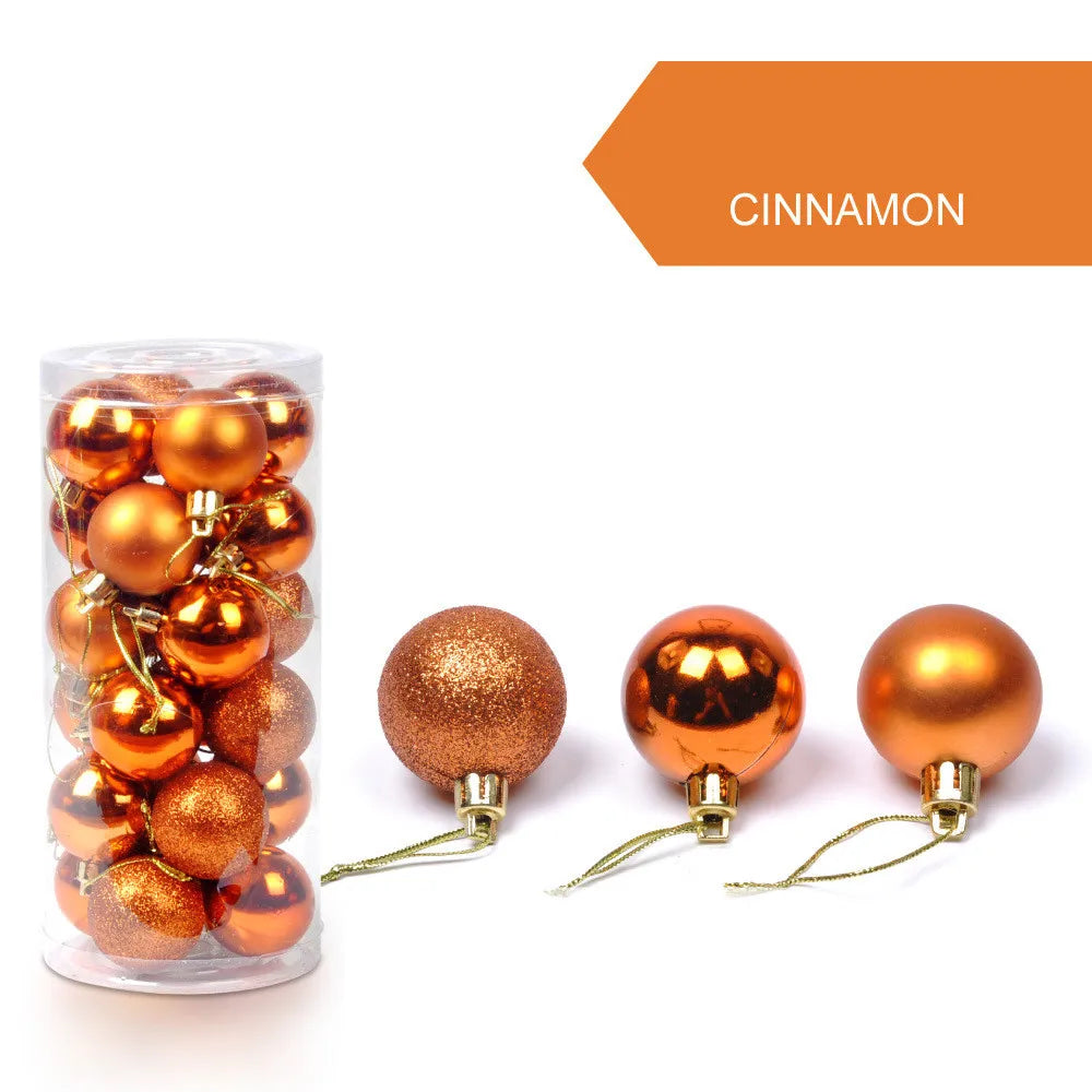 24pcs 3cm Glitter Christmas Ball Ornament Hanging Bauble Ball
