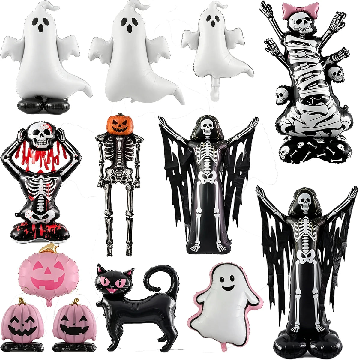 Halloween Party Foil Balloon Set Trick Treating Haunted House Decoration