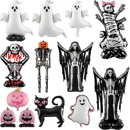 Halloween Party Foil Balloon Set Trick Treating Haunted House Decoration