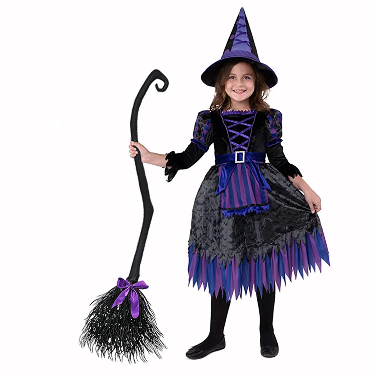 Halloween Witch Broom Decorations Magic Plastic Scary Prop
