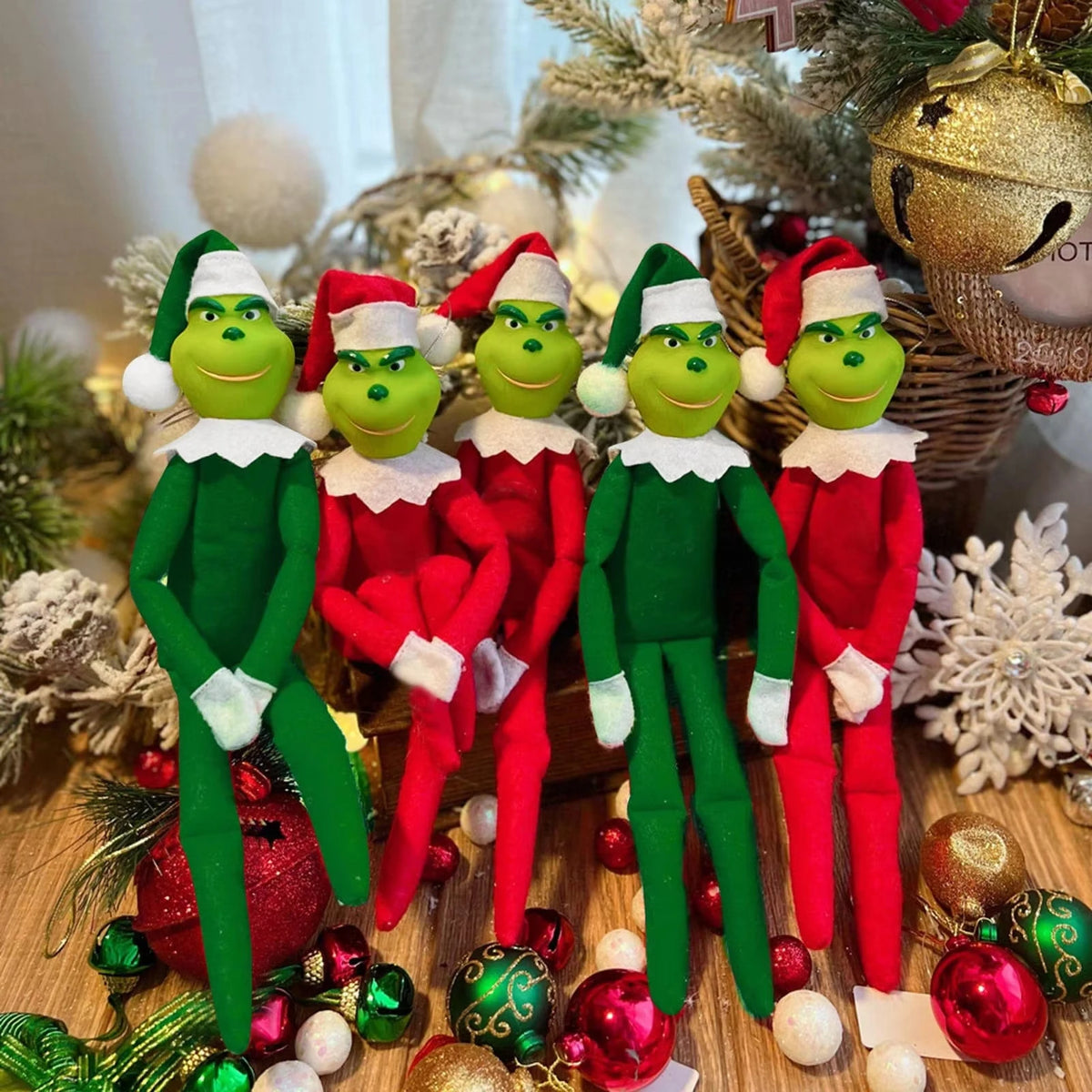Christmas Elf Doll Anime Plush Figures Stocking Stuffer Shelf Accessories Xmas Decoration
