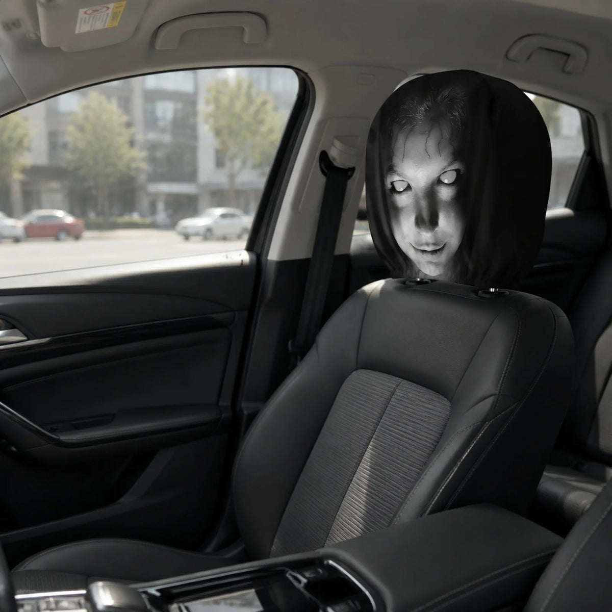 Halloween Decor Car Headrest Covers Funny Cartoon Cover Seat Head Rest Protector
