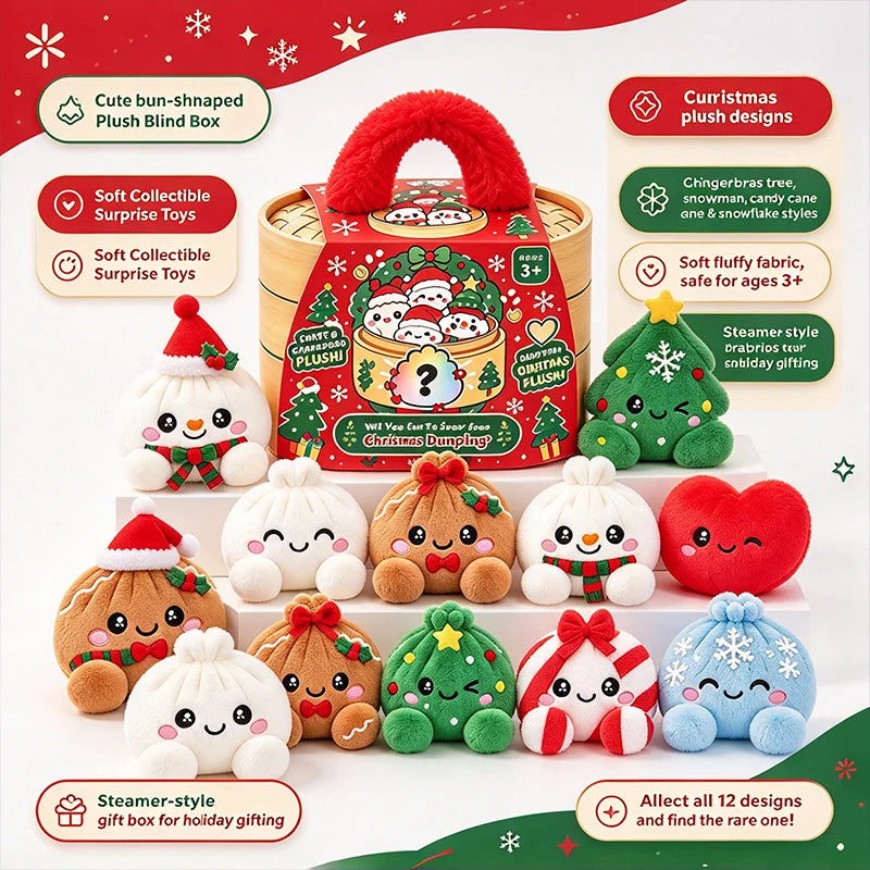 10cm Plush Steamed Stuffed Bun Pillow With Steamer Decompression Cute Expression Dumpling Ornaments