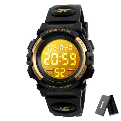 SKMEI 1266  Boys Girls Watch Alarm Clock 5Bar Waterproof Kids Wristwatches