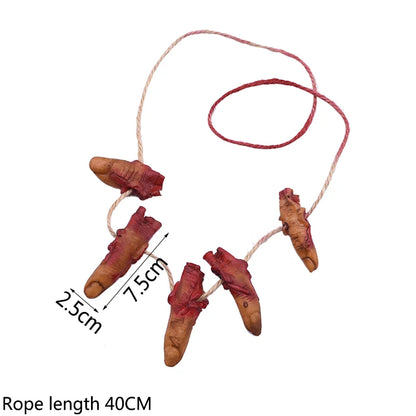 Halloween Horror Hanging Prop Fake Dead Mouse Bat Bloody Hand Feet