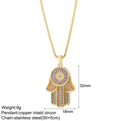Pendant Woman's Collars Long Stainless Steel Chains Necklace