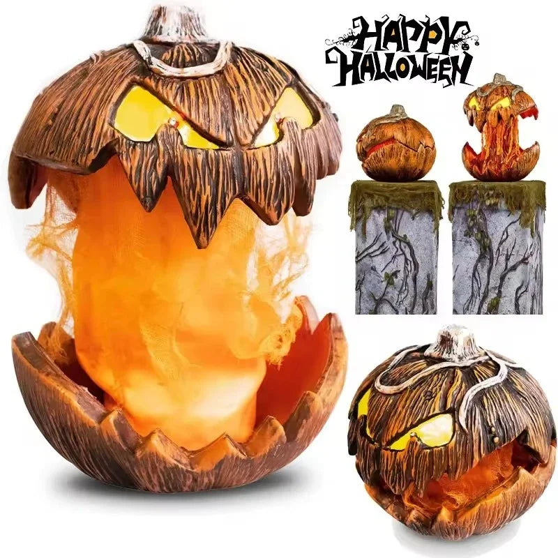 Halloween Pumpkin Animated Decor,Noise Activated Talking and Lifting