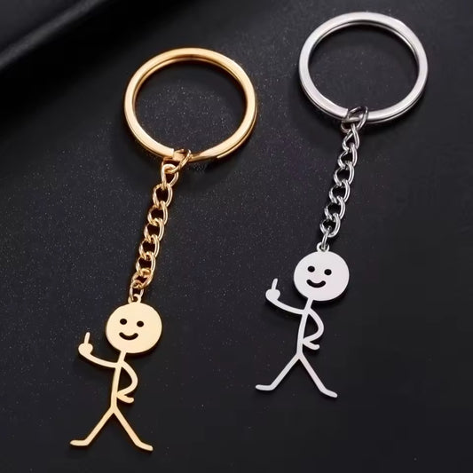 Cute Trendy Keyring for School Bag, Car Keys, Couple Gift