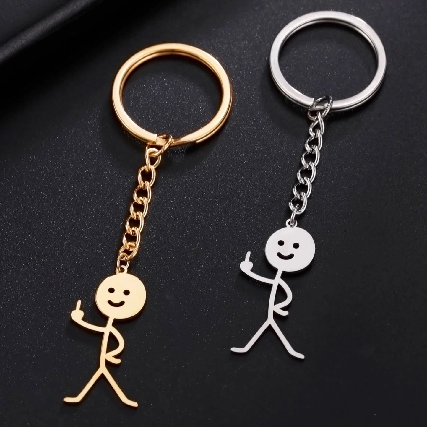 Cute Trendy Keyring for School Bag, Car Keys, Couple Gift