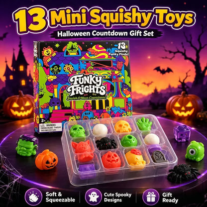 Halloween Advent Calendar 13 Days,Spooky Squishy Slow Rise Stress Relief Countdown Gift Box