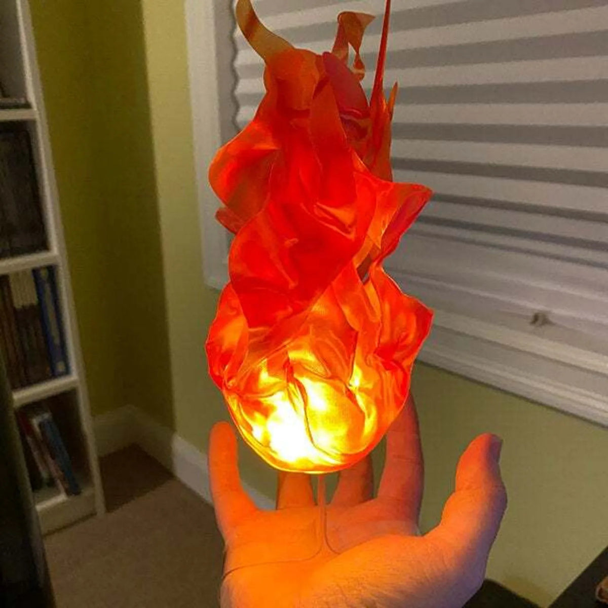 Halloween Decor Props Simulation Floating Fireball Lamp Artificial Fire Flame