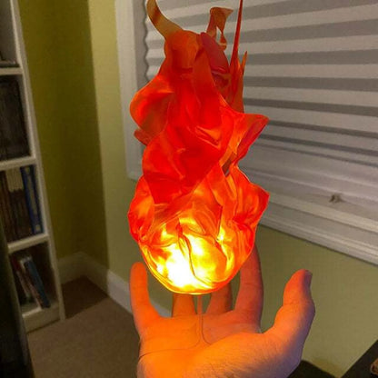 Halloween Decor Props Simulation Floating Fireball Lamp Artificial Fire Flame