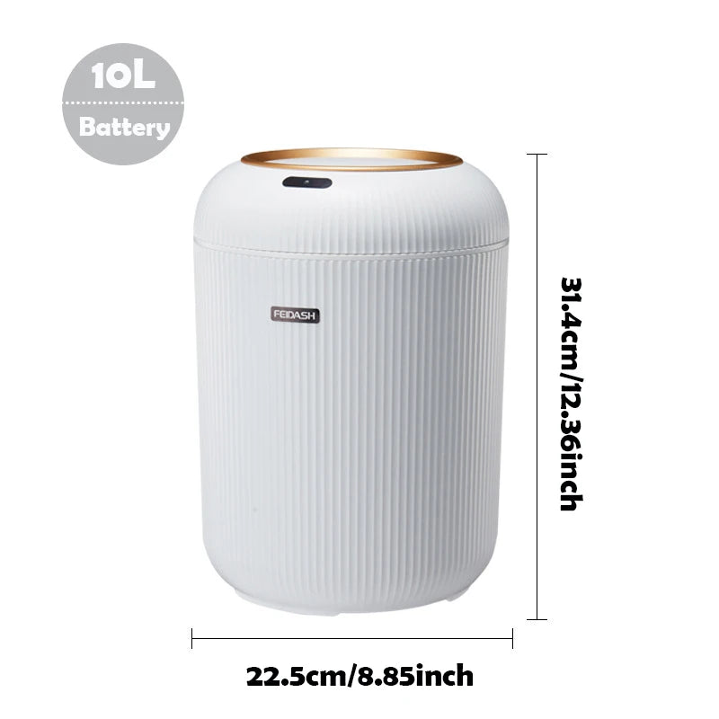 Automatic Trash Can with Lid,  Small Plastic Smart Trash Can,