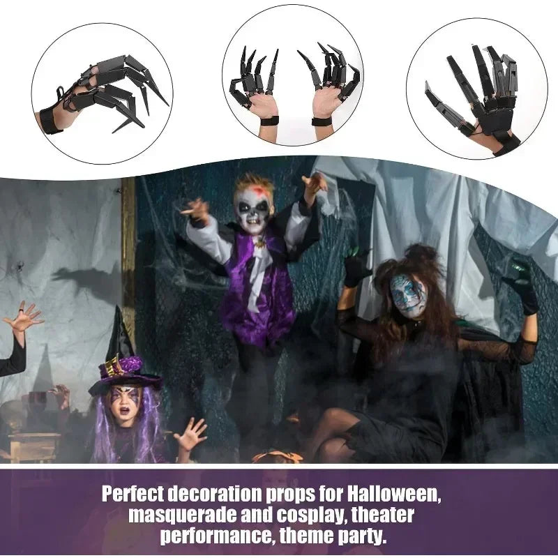 Halloween Articulated Fingers Fake Fingers Scary Skeleton Hand Cosplay Finger