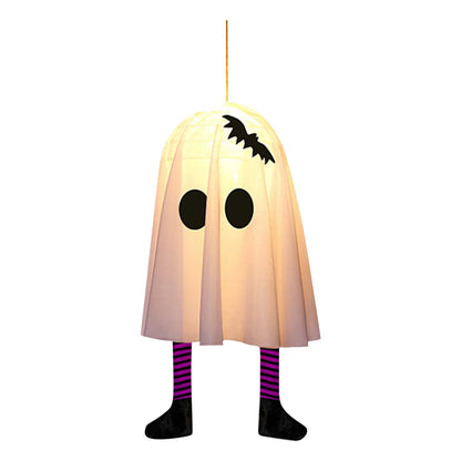 Halloween Glowing White Ghost Hanging Ghosts with Fairy Lights Halloween Outdoor Decoration