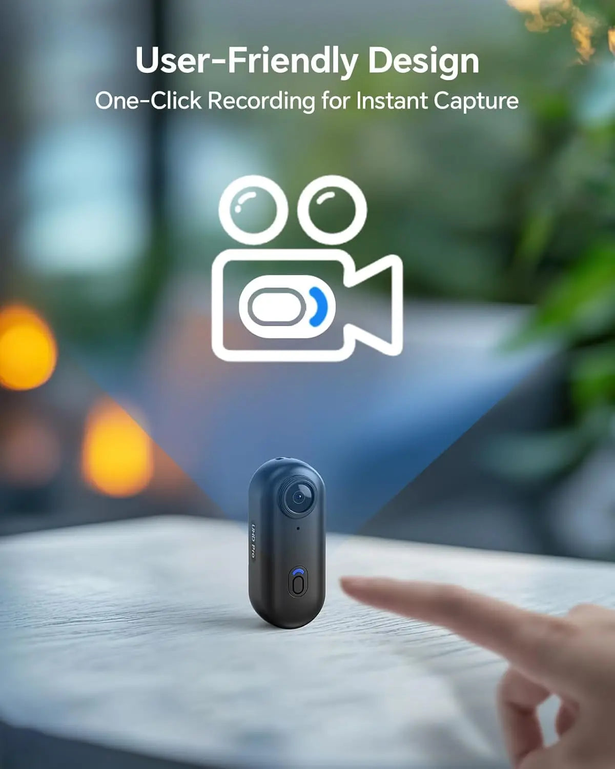 Mini Body Camera Wearable Camera 360°Rotatable Clip & Magnetic Clip