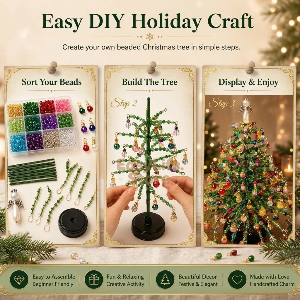 DIY Beaded Christmas Tree Kit Handmade Creative DIY Beading Project Set