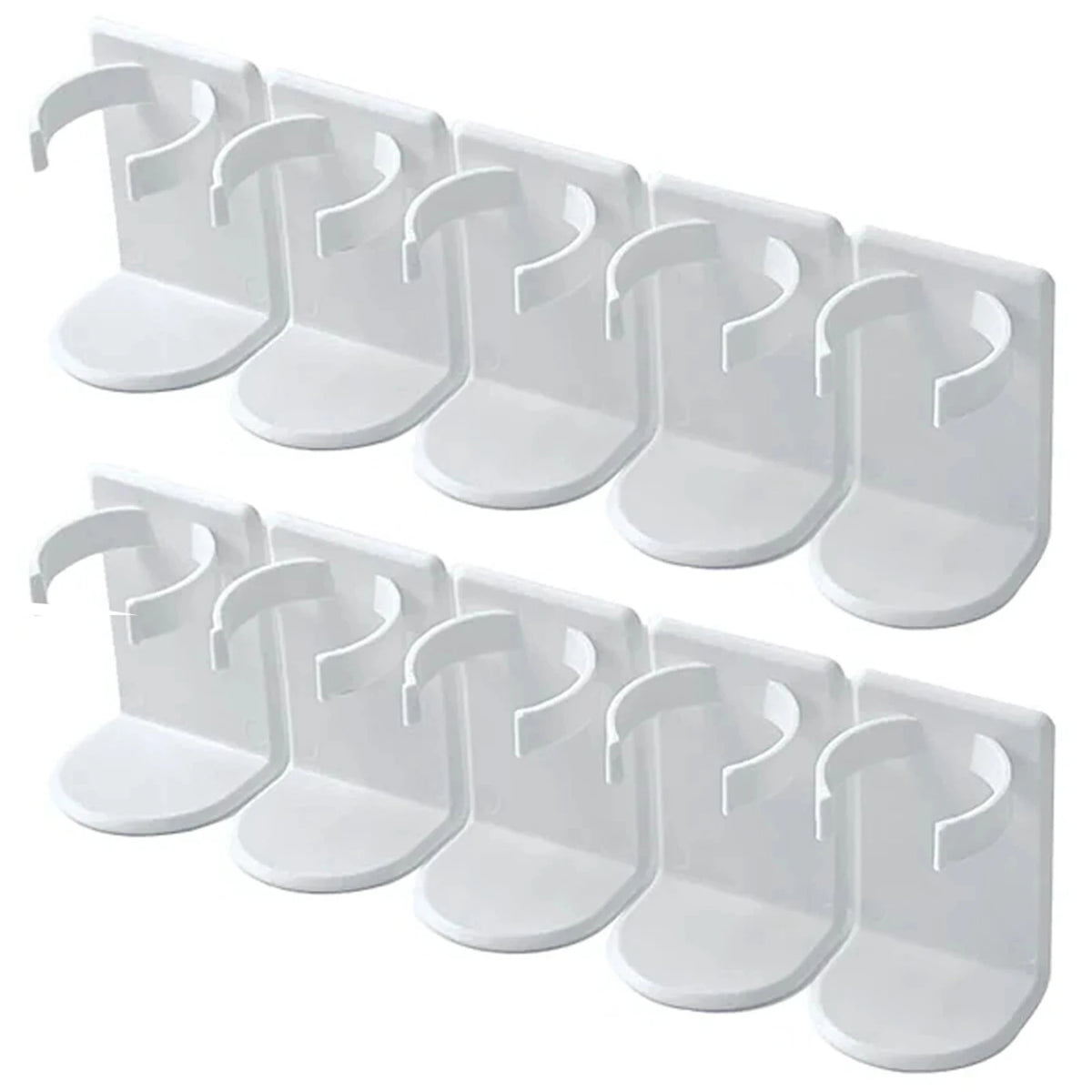 Wall Mounted Spice Bottle Storage Rack Kitchen Seasoning Holder Adhesive Plastic Clip Cabinet Door Spice Jar/Cosmetic Dispenser
