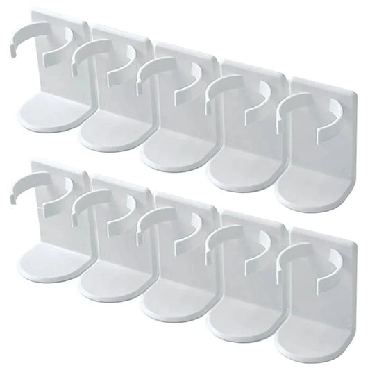 Wall Mounted Spice Bottle Storage Rack Kitchen Seasoning Holder Adhesive Plastic Clip Cabinet Door Spice Jar/Cosmetic Dispenser