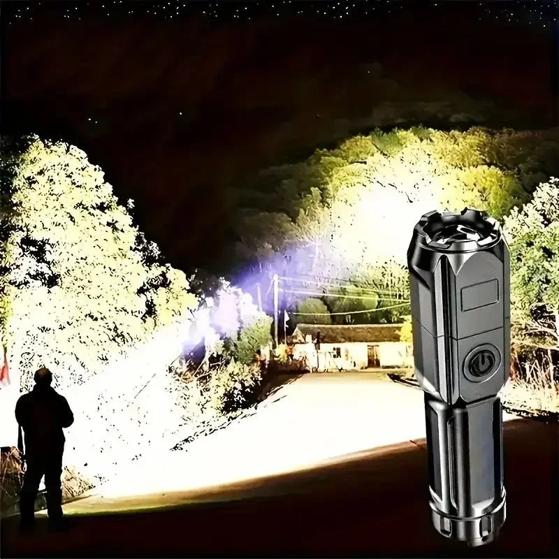 Rechargeable USB Waterproof Zoom Fishing Hunting Camping Torch