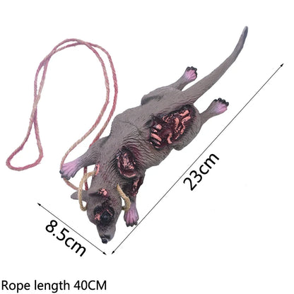 Halloween Horror Hanging Prop Fake Dead Mouse Bat Bloody Hand Feet