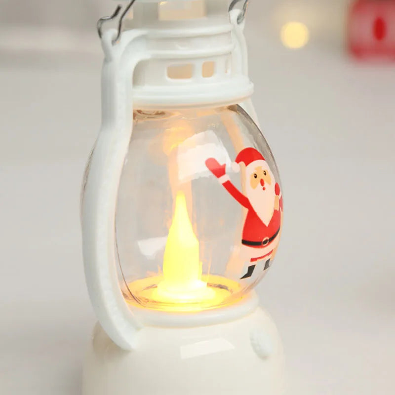 Portable LED Christmas Santa Claus Snowman Lanterns Indoor Decor Lights