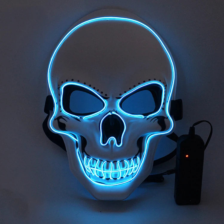 Halloween Horror Skull Mask LED Cold Light Mask LED Halloween Mask Cosplay Mask