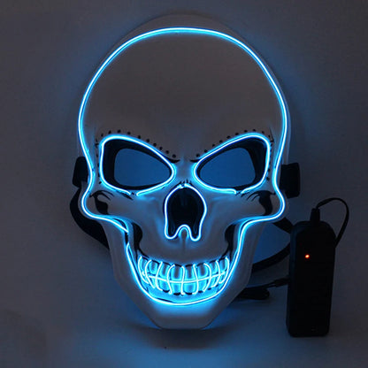 Halloween Horror Skull Mask LED Cold Light Mask LED Halloween Mask Cosplay Mask