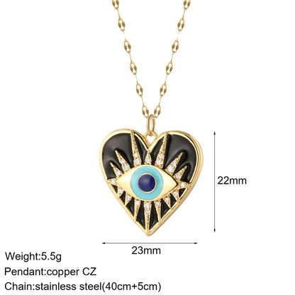 Pendant Woman's Collars Long Stainless Steel Chains Necklace