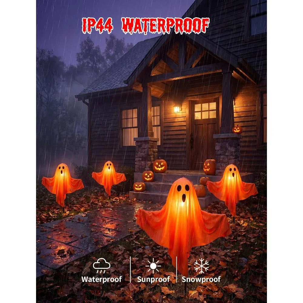 Halloween Ghost Hanging Decorations Halloween Hanging Light Up White Flying Ghosts