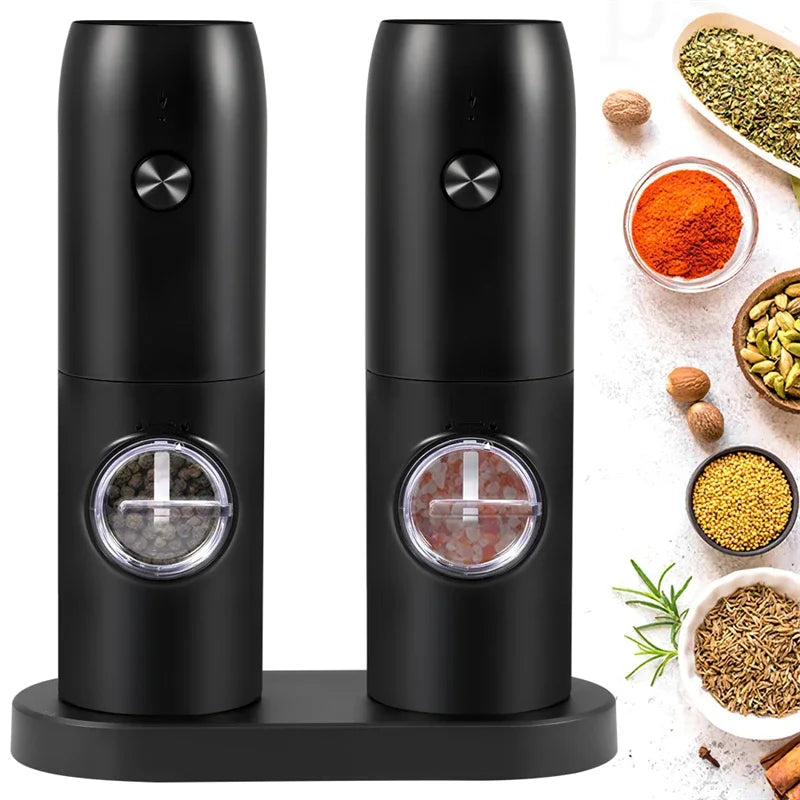 Electric Automatic Salt and Pepper Grinder Set with Led Light