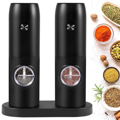 Electric Automatic Salt and Pepper Grinder Set with Led Light