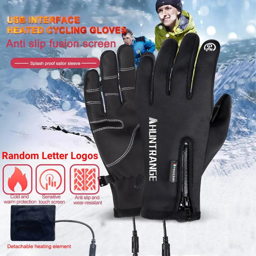 Electric Heated Hand Warmer Winter Warm Heated Motorcycle Gloves