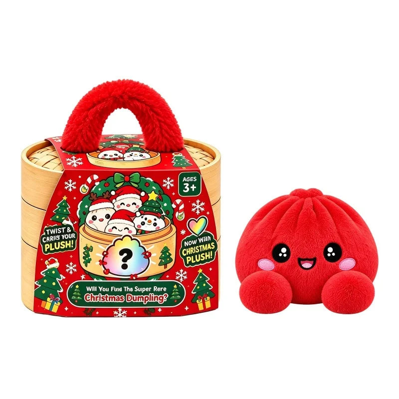 10cm Plush Steamed Stuffed Bun Pillow With Steamer Decompression Cute Expression Dumpling Ornaments