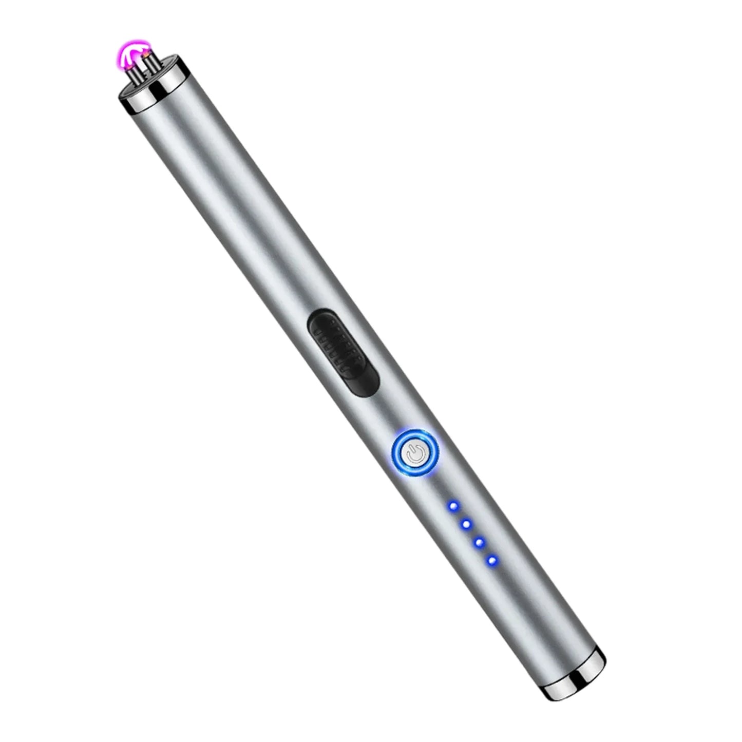 Metal Long Windproof Pulse Arc Flameless USB Plasma Electric Lighter