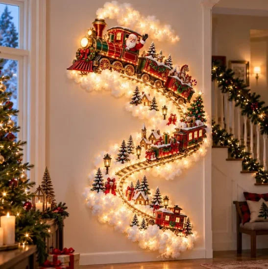 Christmas Magic Trail Wall Light-LED Glowing Christmas Scene Wall Decoration