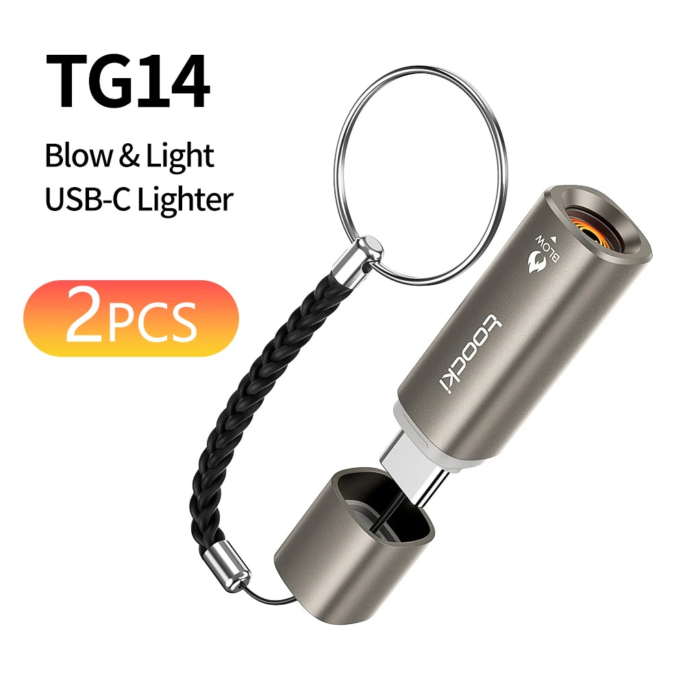 Type-C Mini Electric Lighter Plug&Play Blow to Light Mobile Cigarette Lighter