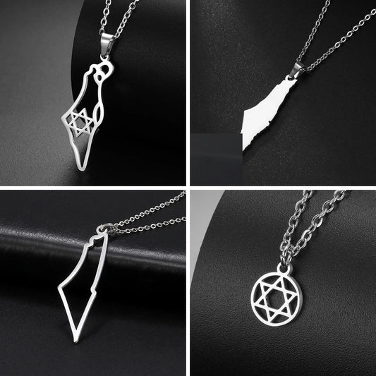 Jewish Stainless Steel Necklace for Men & Women, Ethnic National Jewelry
