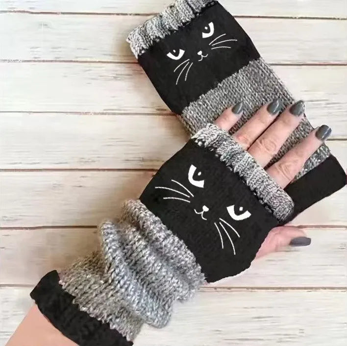 Thermal Winter Fingerless Gloves with Touchscreen