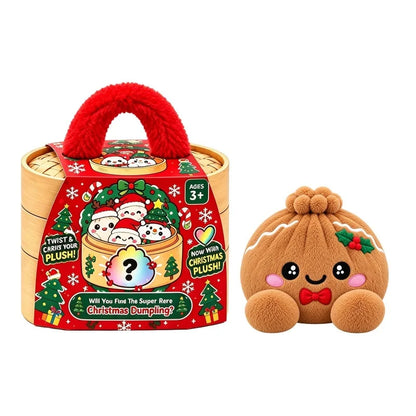 10cm Plush Steamed Stuffed Bun Pillow With Steamer Decompression Cute Expression Dumpling Ornaments