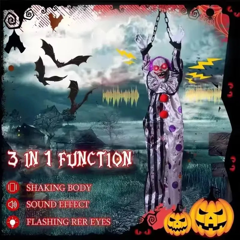 Halloween Decorations Electric Voice-activated Hanging Ghost