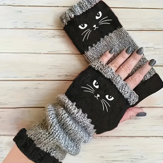 Thermal Winter Fingerless Gloves with Touchscreen