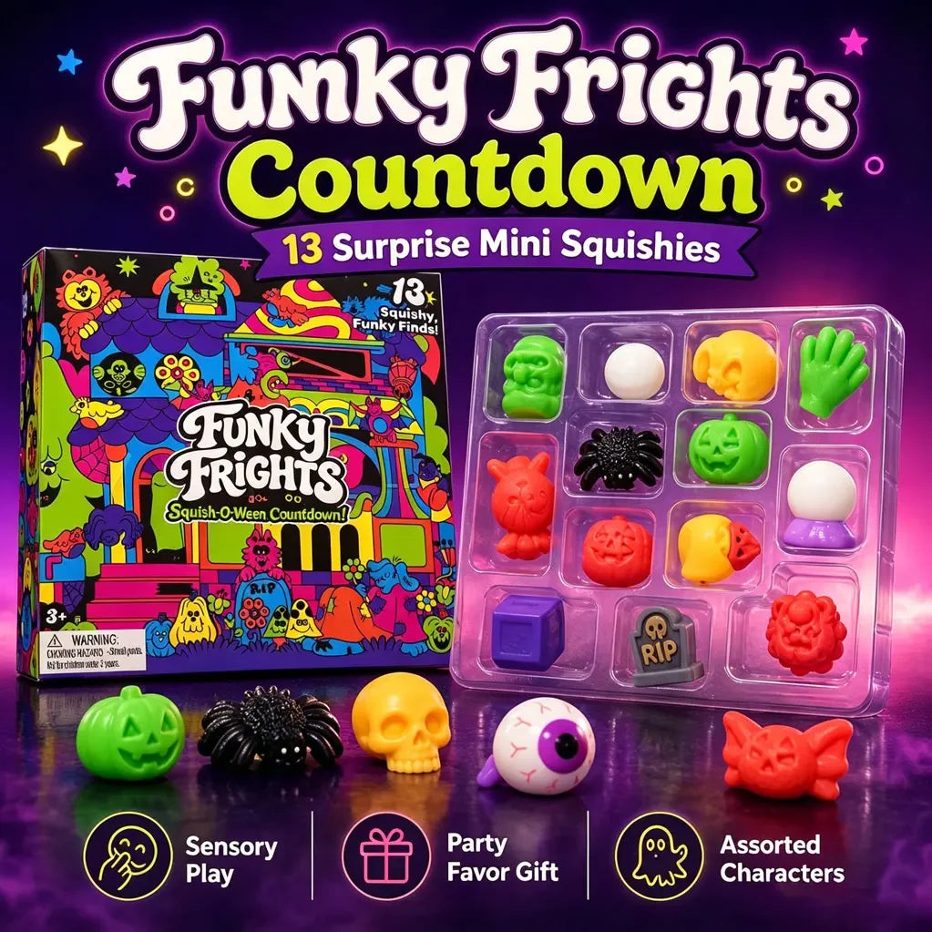 Halloween Advent Calendar 13 Days,Spooky Squishy Slow Rise Stress Relief Countdown Gift Box