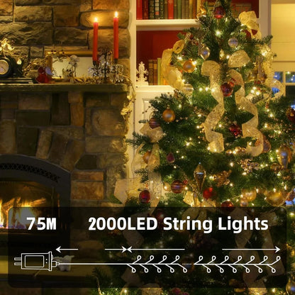 LED Firecracker String Lights EU/US DC Power Remote Control Halloween Garland Fairy Light for Christmas Decoration