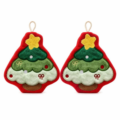 Christmas Hanging Hand Towels for Bathroom Christmas Tree Kitchen Towels with Loop