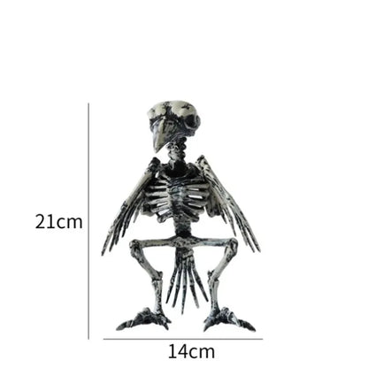 Halloween Animal Skeletons Plastic Skeleton Crow Mat Decorations