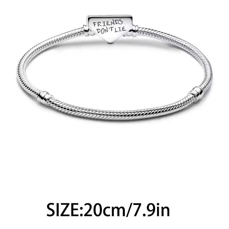 925 Silver Monster Character Pendant Glow in The Dark Red Heart Beads Jewelry Gift for Women