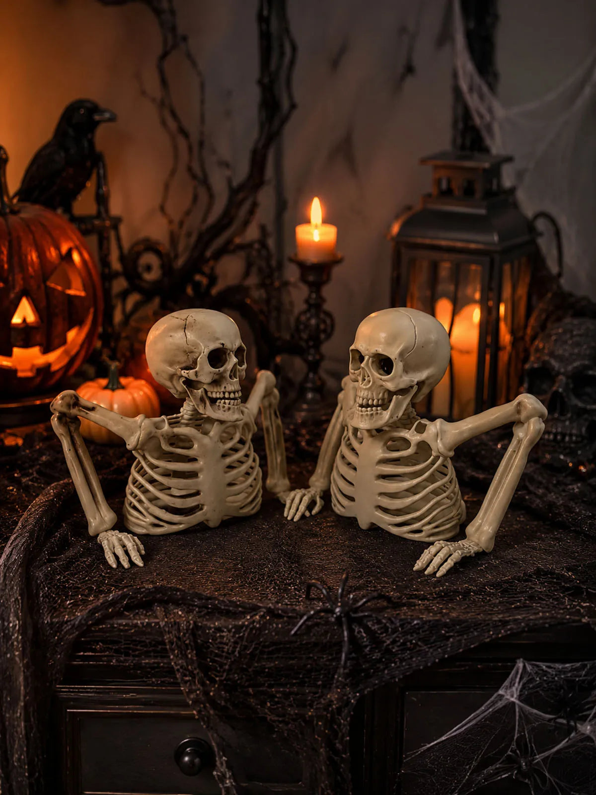 Halloween Half Skeleton Party, Terrifying Scene Decoration, Outdoor and Indoor Escape Room Decoration