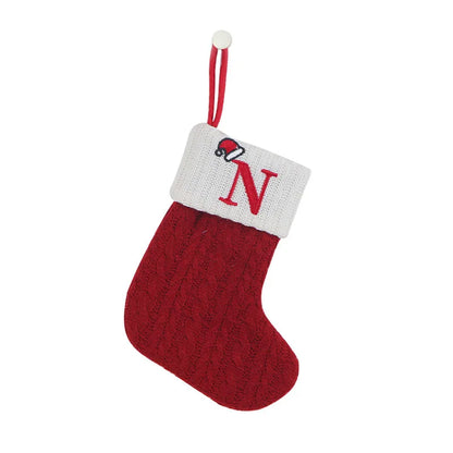 Christmas Socks Knitting Snowflake Letter Stocking Christmas Decoration